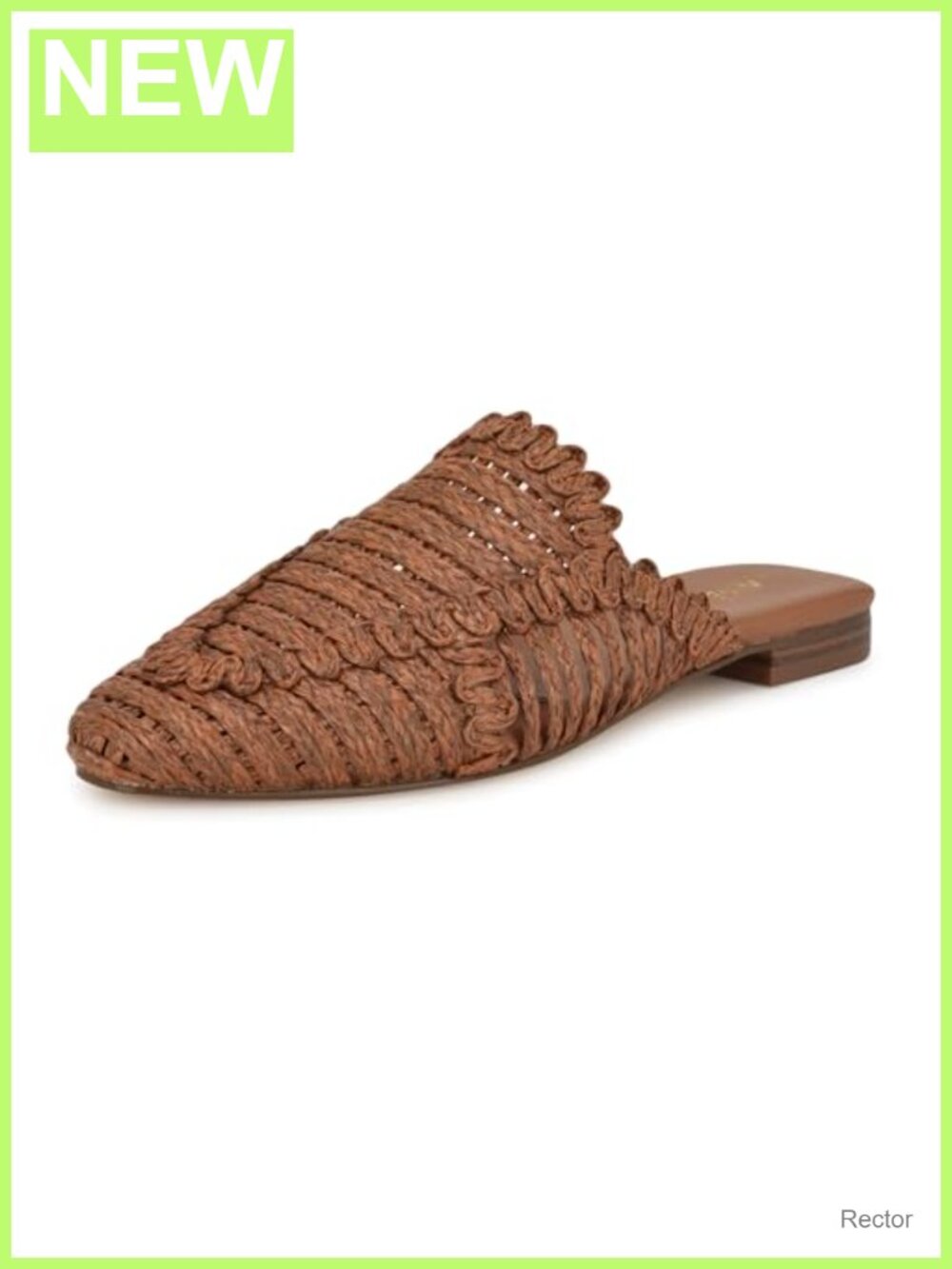 Nine West Campton Women's Casual Slip-On Mules with PU Upper, Almond Toe